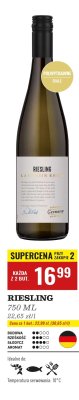 Wino Riesling białe półwytrawne promocja w Biedronka