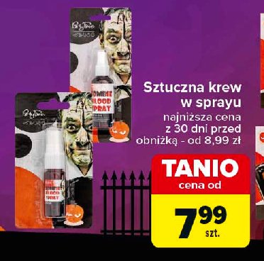 Sztuczna krew w sprayu promocja