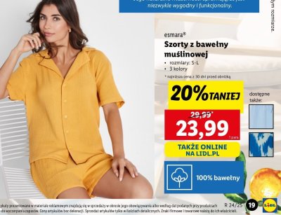 Szorty damskie rozm. s-l Esmara promocja