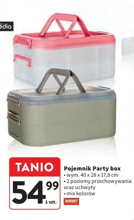 Pojemnik party box 40 x 28 x 17.8 cm Banquet promocja