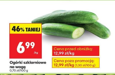 Ogórki szklarniowe promocja w Biedronka