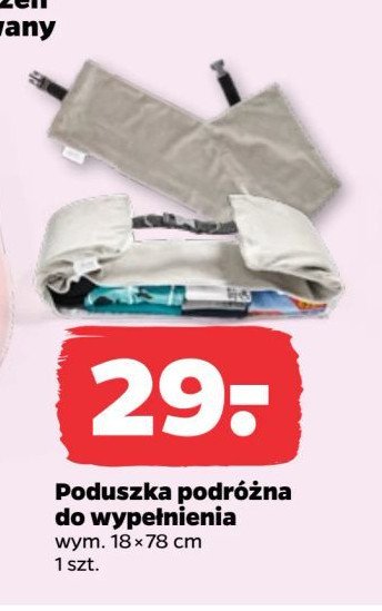 Poduszka podróżna do wypełnienia 18 x 78 cm promocja w Netto