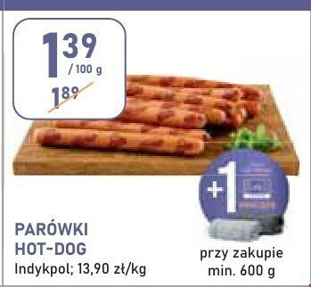 Parówki hot-dog Indykpol promocja w Stokrotka