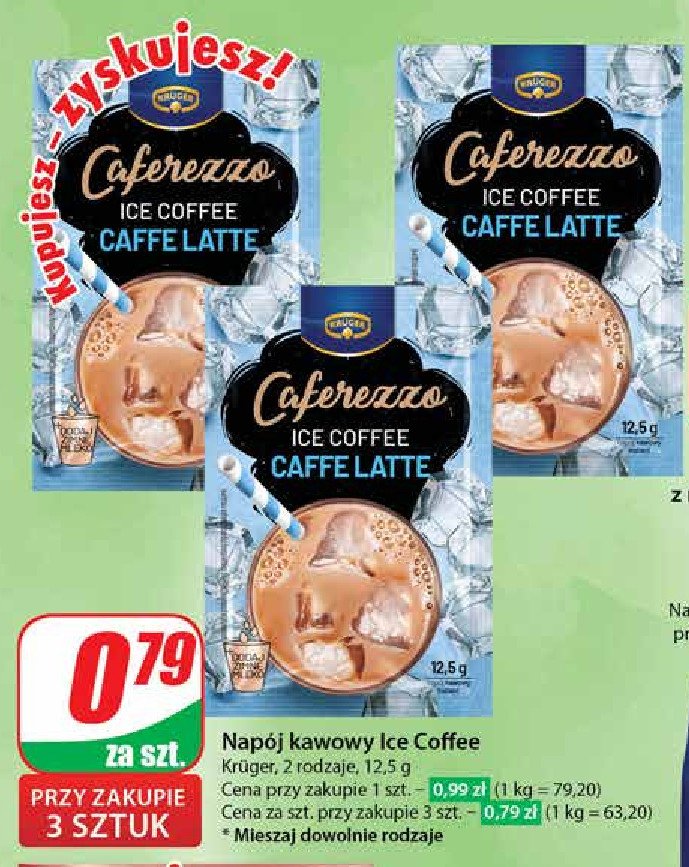 Kawa rmożone caffe latte Kruger cafferezzo promocja