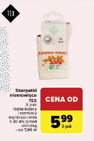 Skarpety niemowlęce Tex promocja w Carrefour