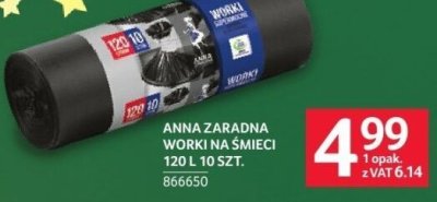 Worki na śmieci Anna Zaradna 120 l 10 szt. promocja w Selgros