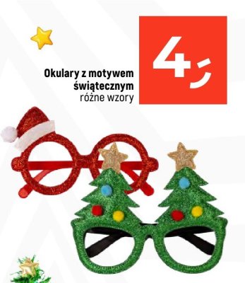 Okulary z motywem świątecznym różne wzory promocja w Dealz
