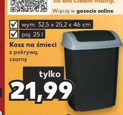 Kosz na 艣mieci push 25 l promocja