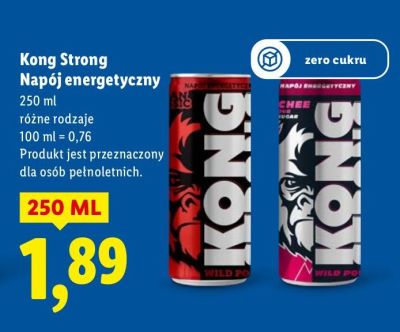 Napój energetyczny Kong Strong promocja w Lidl