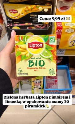 Herbata zielona Bio Gingembre Citron Vert promocja w Dino