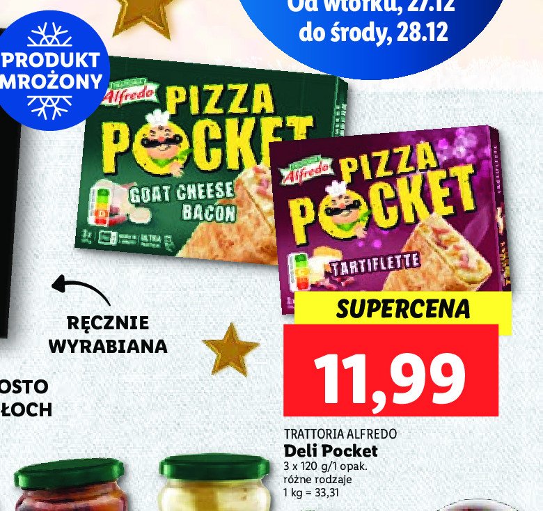 Pizza z boczkiem i kozim serem Trattoria alfredo promocja