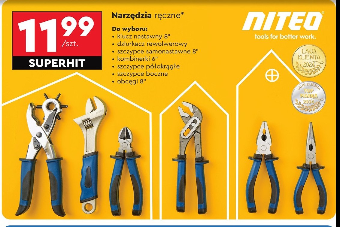 Dziurkacz rewolwerowy Niteo tools promocja w Biedronka
