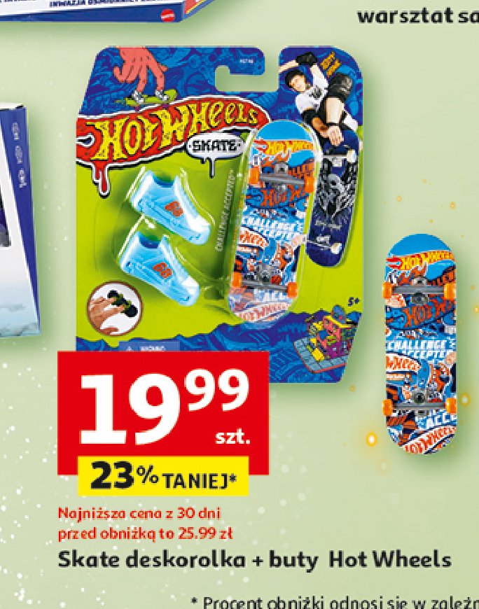 Mini deskorolka z butami Hot wheels promocja w Auchan