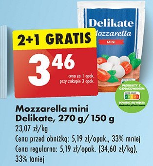 Ser mozzarella mini Delikate promocja