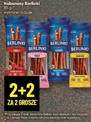 Kabanosy Berlinki promocja w Delikatesy Centrum
