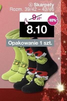 Skarpety Dr. Seuss The Grinch Rozm. 39/42-43/46 promocja w Woolworth