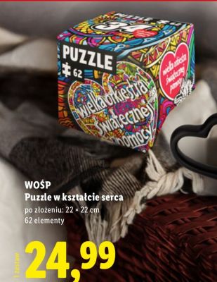 Puzzle w kształcie serca promocja w Lidl