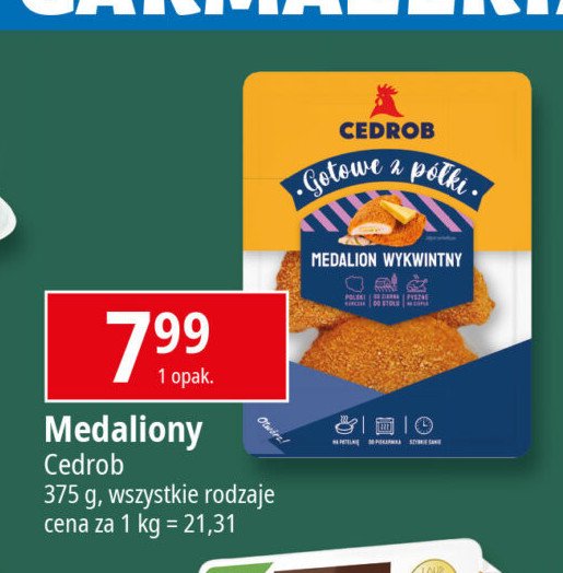 Medalion wykwintny Cedrob promocja