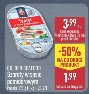 Szproty w sosie pomidorowym promocja w Aldi