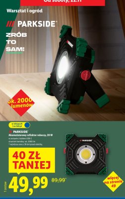 Akumulatorowy reflektor roboczy 20 W  promocja w Lidl