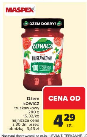 Dżem truskawkowy Łowicz promocja