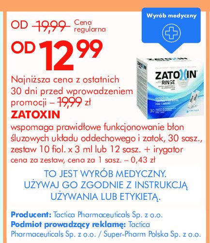 Zestaw uzupełniający ZATOXIN promocja