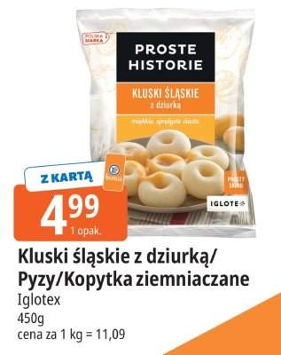 Kluski śląskie z dziurką/Pyzy/Kopytka ziemniaczane Iglotex promocja w Leclerc
