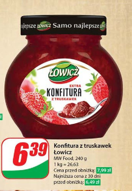 Konfitura truskawkowa Łowicz promocja w Dino