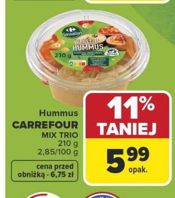 Hummus Mix Trio Carrefour promocja w Carrefour