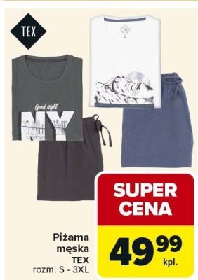 Piżama męska TEX promocja w Carrefour