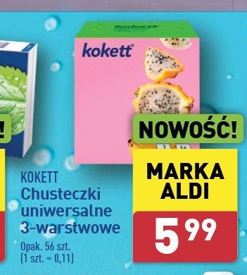 Chusteczki uniwersalne 3-warstwowe Kokett promocja