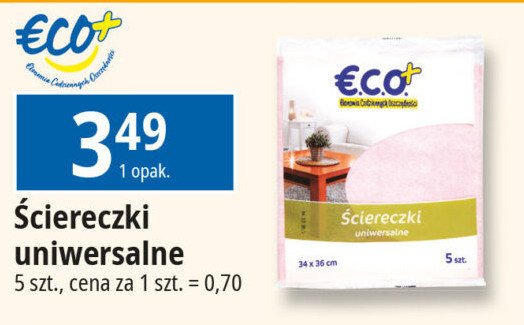 Ściereczki uniwersalne Eco+ promocja w Leclerc