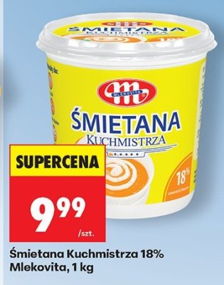 Śmietana Kuchmistrza 18% 1 kg promocja w Biedronka