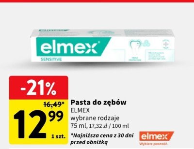Pasta do zębów Elmex wybrane rodzaje promocja w Intermarche