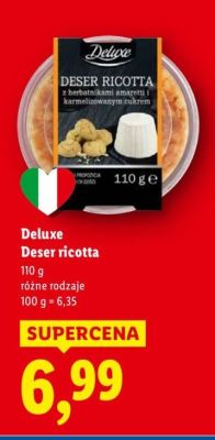 Deser ricotta Deluxe promocja w Lidl