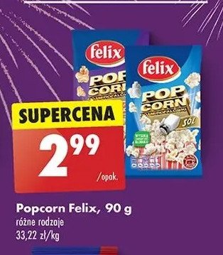 Popcorn karmelowy Felix pop corn promocja