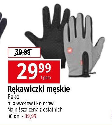 Rękawiczki męskie Pako promocja w Selgros
