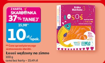 Łosoś wędzony na zimno Rybka Auchan, 100 g promocja w Auchan