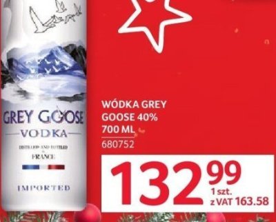Wódka Grey Goose 40% 700 ml promocja w Selgros