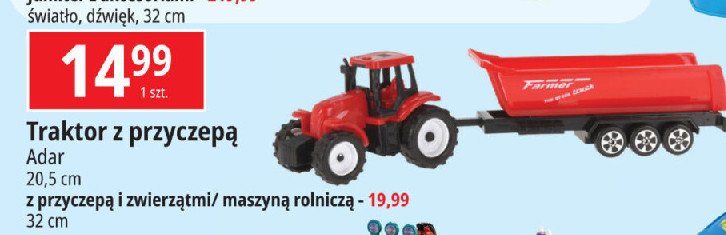 Traktor z przyczepą 20.5 cm Adar promocja w Leclerc