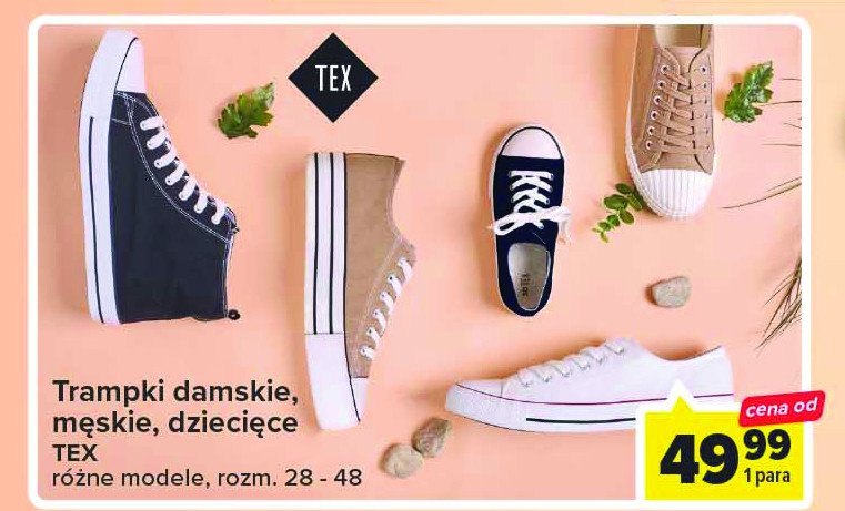 Trampki dzieci臋ce 28-48 Tex promocja