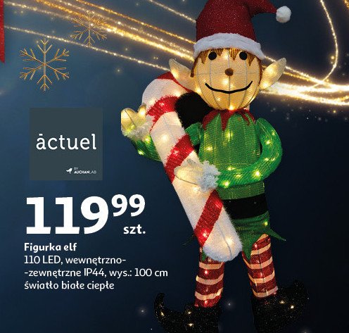 Figurka elf 110 led Actuel promocja w Auchan