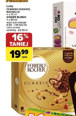 Lody classic Ferrero rocher promocja