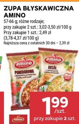 Zupa błyskawiczna Amino różne rodzaje promocja w Stokrotka