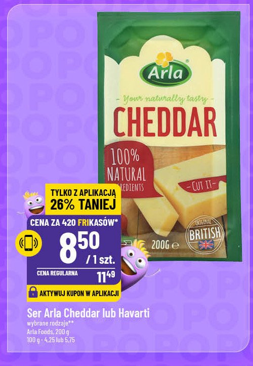 Ser cheddar Arla promocja w POLOmarket