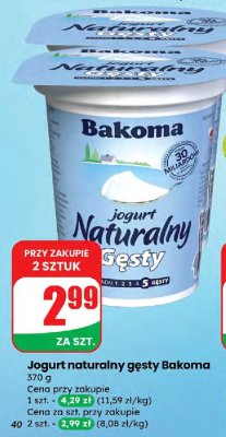 Jogurt naturalny gęsty  promocja w Dino