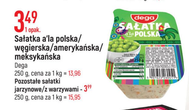 Sałatka polska Dega promocja