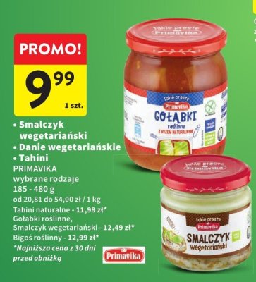 Smaczyk wegetariański / Danie wegetariańskie / Tahini PRIMAVIKA wybrane rodzaje promocja w Intermarche