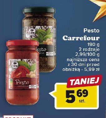 Pesto zielone Carrefour extra promocja