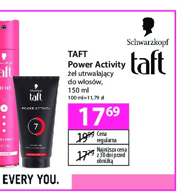 Żel do włosów TAFT POWER ACTIVITY promocja